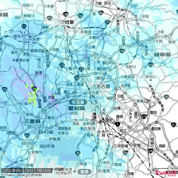 名古屋の天気(雨) 降水強度: 1.75(mm/h) 2016年05月29日 17時50分の雨雲 #雨雲bot #bot 名古屋の天気(雨) 降水強度: 1.75(mm/h) 2016年05月29日 17時50分の雨雲 #雨雲bot #bot