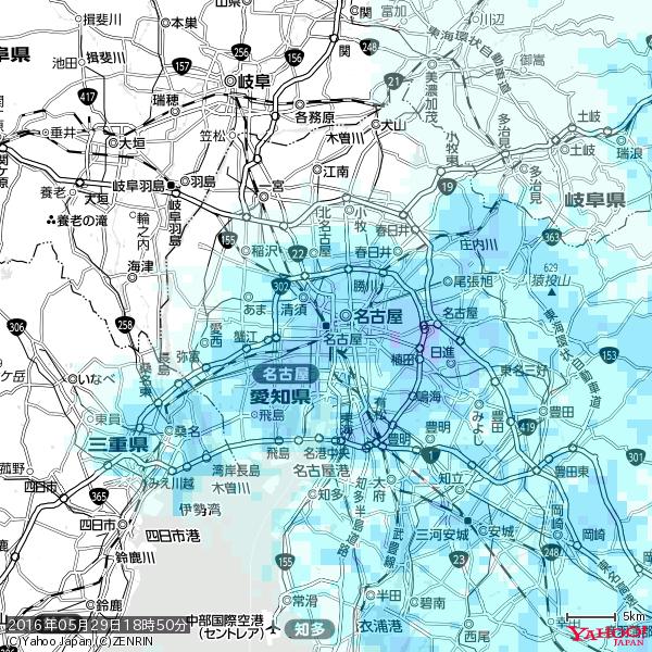 名古屋の天気(雨) 降水強度: 6.25(mm/h) 2016年05月29日 18時50分の雨雲 #雨雲bot #bot 名古屋の天気(雨) 降水強度: 6.25(mm/h) 2016年05月29日 18時50分の雨雲 #雨雲bot #bot