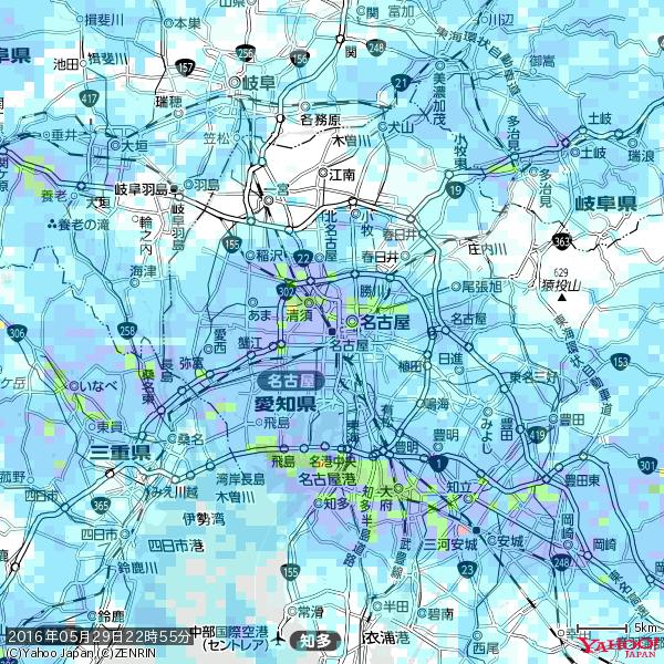 名古屋の天気(雨): やや強い雨 降水強度: 10.50(mm/h) 2016年05月29日 22時55分の雨雲 #雨雲bot #bot 名古屋の天気(雨): やや強い雨 降水強度: 10.50(mm/h) 2016年05月29日 22時55分の雨雲 #雨雲bot #bot