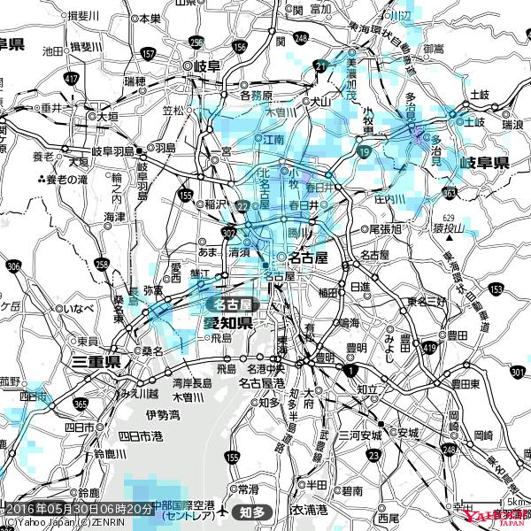名古屋の天気(雨) 降水強度: 2.13(mm/h) 2016年05月30日 06時20分の雨雲 #雨雲bot #bot 名古屋の天気(雨) 降水強度: 2.13(mm/h) 2016年05月30日 06時20分の雨雲 #雨雲bot #bot