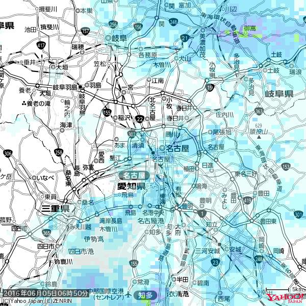 名古屋の天気(雨) 降水強度: 3.13(mm/h) 2016年06月05日 06時50分の雨雲 #雨雲bot #bot 名古屋の天気(雨) 降水強度: 3.13(mm/h) 2016年06月05日 06時50分の雨雲 #雨雲bot #bot