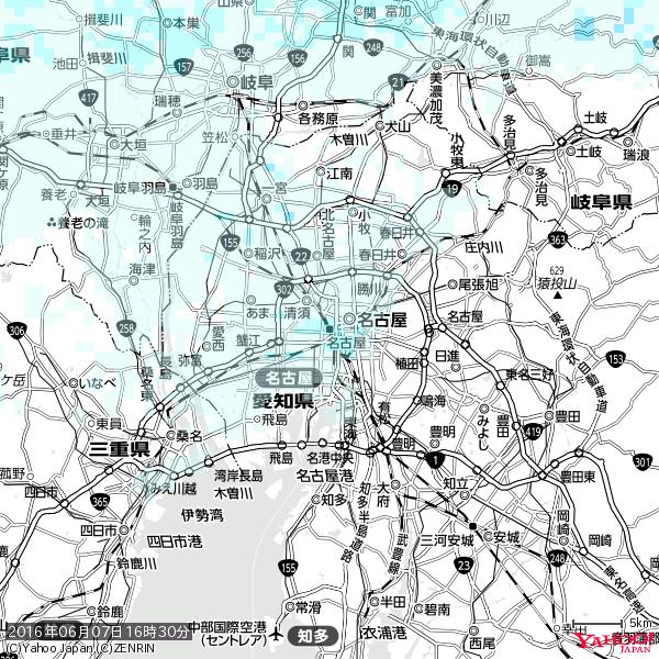 名古屋の天気(雨) 降水強度: 1.05(mm/h) 2016年06月07日 16時30分の雨雲 #雨雲bot #bot 名古屋の天気(雨) 降水強度: 1.05(mm/h) 2016年06月07日 16時30分の雨雲 #雨雲bot #bot