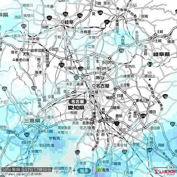 名古屋の天気(雨) 降水強度: 0.35(mm/h) 2016年06月07日 17時50分の雨雲 #雨雲bot #bot 名古屋の天気(雨) 降水強度: 0.35(mm/h) 2016年06月07日 17時50分の雨雲 #雨雲bot #bot