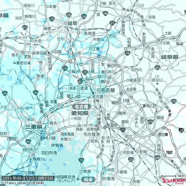 名古屋の天気(雨) 降水強度: 1.25(mm/h) 2016年06月12日 18時25分の雨雲 #雨雲bot #bot 名古屋の天気(雨) 降水強度: 1.25(mm/h) 2016年06月12日 18時25分の雨雲 #雨雲bot #bot