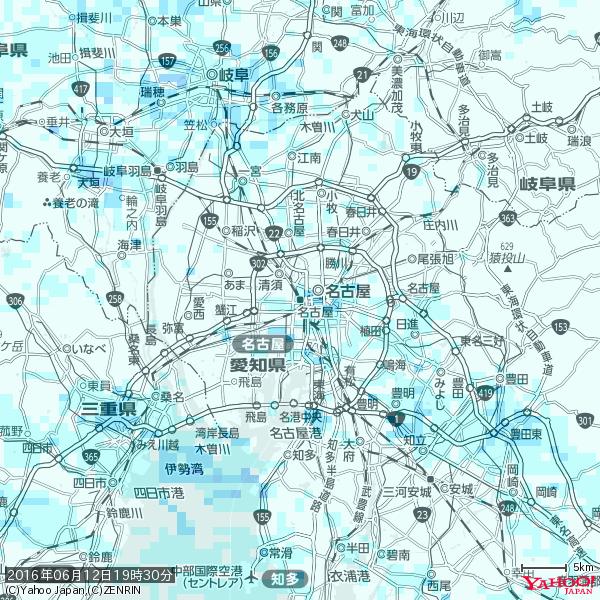 名古屋の天気(雨) 降水強度: 1.05(mm/h) 2016年06月12日 19時30分の雨雲 #雨雲bot #bot 名古屋の天気(雨) 降水強度: 1.05(mm/h) 2016年06月12日 19時30分の雨雲 #雨雲bot #bot