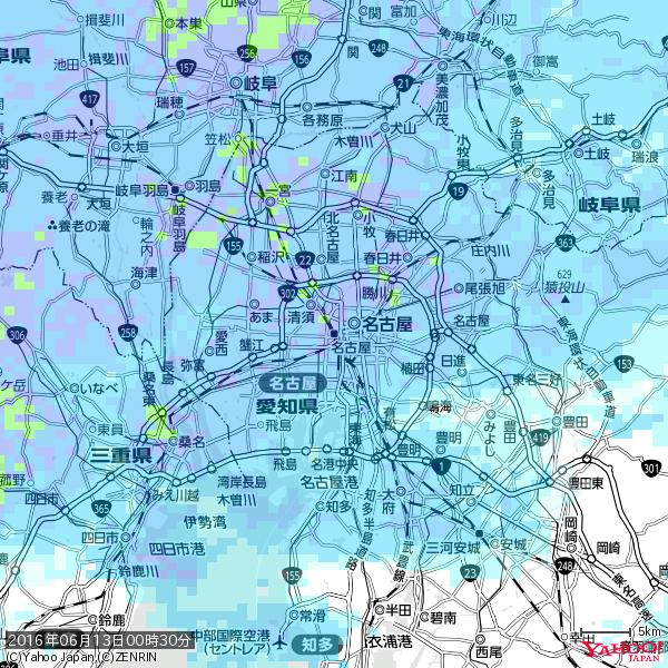 名古屋の天気(雨): やや強い雨 降水強度: 11.50(mm/h) 2016年06月13日 00時30分の雨雲 #雨雲bot #bot 名古屋の天気(雨): やや強い雨 降水強度: 11.50(mm/h) 2016年06月13日 00時30分の雨雲 #雨雲bot #bot
