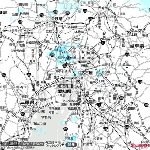 名古屋の天気(雨) 降水強度: 1.35(mm/h) 2016年06月16日 06時50分の雨雲 #雨雲bot #bot 名古屋の天気(雨) 降水強度: 1.35(mm/h) 2016年06月16日 06時50分の雨雲 #雨雲bot #bot