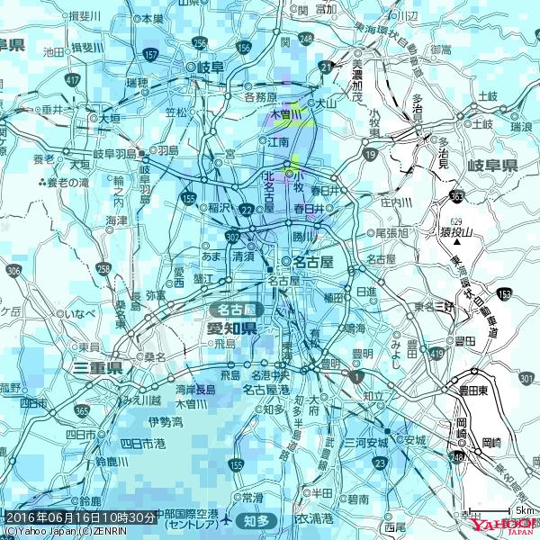 名古屋の天気(雨) 降水強度: 2.13(mm/h) 2016年06月16日 10時30分の雨雲 #雨雲bot #bot 名古屋の天気(雨) 降水強度: 2.13(mm/h) 2016年06月16日 10時30分の雨雲 #雨雲bot #bot