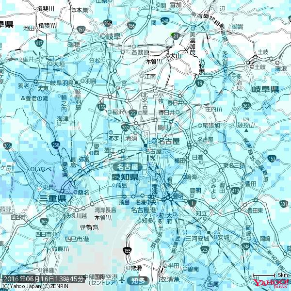 名古屋の天気(雨) 降水強度: 2.88(mm/h) 2016年06月16日 13時45分の雨雲 #雨雲bot #bot 名古屋の天気(雨) 降水強度: 2.88(mm/h) 2016年06月16日 13時45分の雨雲 #雨雲bot #bot