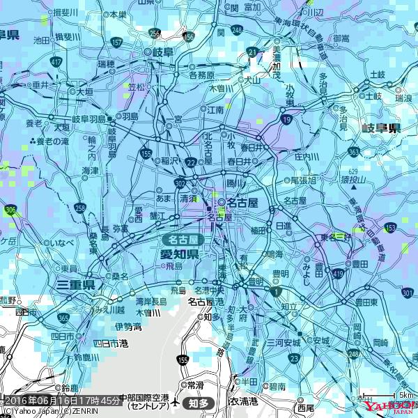 名古屋の天気(雨): やや強い雨 降水強度: 10.50(mm/h) 2016年06月16日 17時45分の雨雲 #雨雲bot #bot 名古屋の天気(雨): やや強い雨 降水強度: 10.50(mm/h) 2016年06月16日 17時45分の雨雲 #雨雲bot #bot