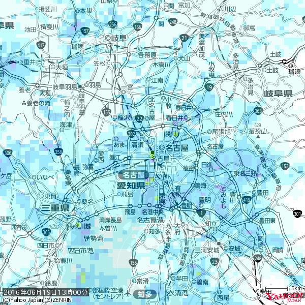 名古屋の天気(雨): やや強い雨 降水強度: 14.50(mm/h) 2016年06月19日 13時00分の雨雲 #雨雲bot #bot 名古屋の天気(雨): やや強い雨 降水強度: 14.50(mm/h) 2016年06月19日 13時00分の雨雲 #雨雲bot #bot