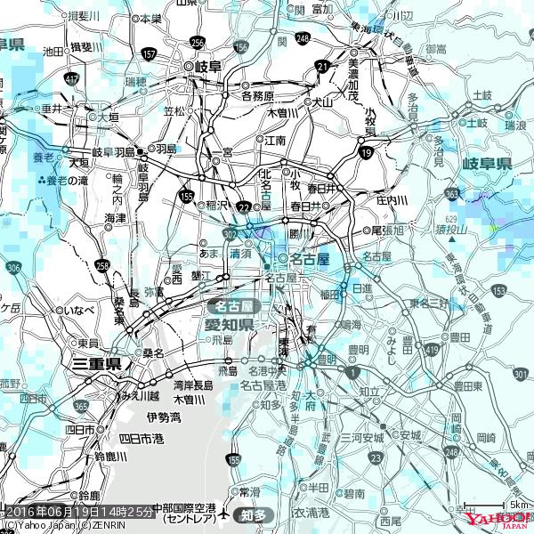 名古屋の天気(雨) 降水強度: 1.65(mm/h) 2016年06月19日 14時25分の雨雲 #雨雲bot #bot 名古屋の天気(雨) 降水強度: 1.65(mm/h) 2016年06月19日 14時25分の雨雲 #雨雲bot #bot