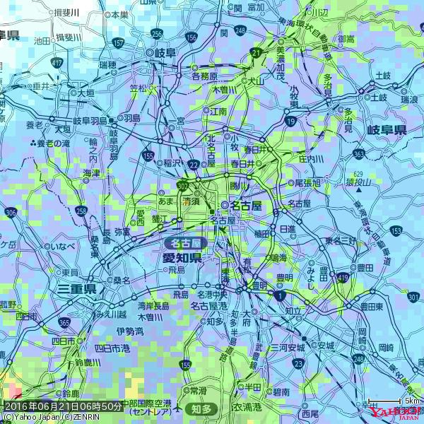名古屋の天気(雨): やや強い雨 降水強度: 13.50(mm/h) 2016年06月21日 06時50分の雨雲 #雨雲bot #bot 名古屋の天気(雨): やや強い雨 降水強度: 13.50(mm/h) 2016年06月21日 06時50分の雨雲 #雨雲bot #bot