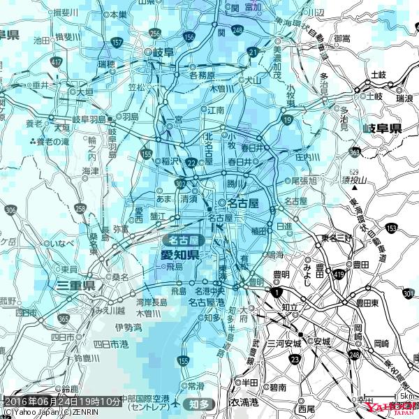 名古屋の天気(雨) 降水強度: 2.88(mm/h) 2016年06月24日 19時10分の雨雲 #雨雲bot #bot 名古屋の天気(雨) 降水強度: 2.88(mm/h) 2016年06月24日 19時10分の雨雲 #雨雲bot #bot