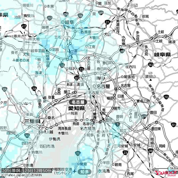 名古屋の天気(雨) 降水強度: 0.65(mm/h) 2016年06月25日 12時50分の雨雲 #雨雲bot #bot 名古屋の天気(雨) 降水強度: 0.65(mm/h) 2016年06月25日 12時50分の雨雲 #雨雲bot #bot