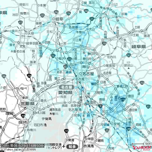 名古屋の天気(雨) 降水強度: 1.35(mm/h) 2016年06月25日 16時50分の雨雲 #雨雲bot #bot 名古屋の天気(雨) 降水強度: 1.35(mm/h) 2016年06月25日 16時50分の雨雲 #雨雲bot #bot