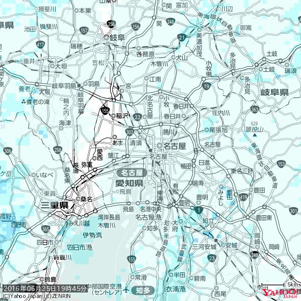 名古屋の天気(雨) 降水強度: 0.75(mm/h) 2016年06月25日 19時45分の雨雲 #雨雲bot #bot 名古屋の天気(雨) 降水強度: 0.75(mm/h) 2016年06月25日 19時45分の雨雲 #雨雲bot #bot