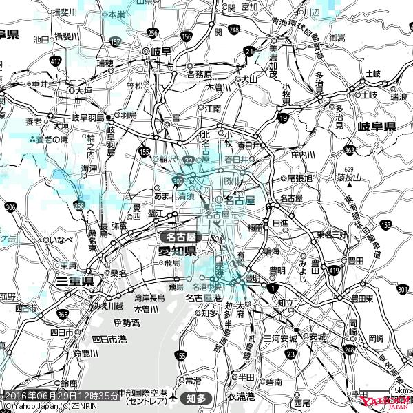 名古屋の天気(雨) 降水強度: 0.65(mm/h) 2016年06月29日 12時35分の雨雲 #雨雲bot #bot 名古屋の天気(雨) 降水強度: 0.65(mm/h) 2016年06月29日 12時35分の雨雲 #雨雲bot #bot