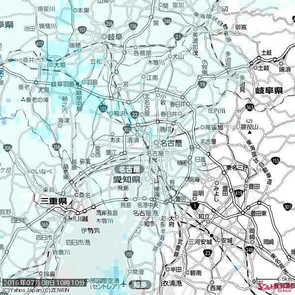 名古屋の天気(雨) 降水強度: 0.85(mm/h) 2016年07月08日 10時10分の雨雲 #雨雲bot #bot 名古屋の天気(雨) 降水強度: 0.85(mm/h) 2016年07月08日 10時10分の雨雲 #雨雲bot #bot