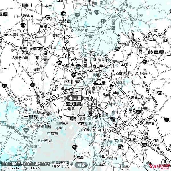 名古屋の天気(雨) 降水強度: 0.45(mm/h) 2016年07月08日 14時50分の雨雲 #雨雲bot #bot 名古屋の天気(雨) 降水強度: 0.45(mm/h) 2016年07月08日 14時50分の雨雲 #雨雲bot #bot