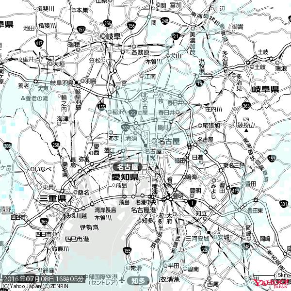 名古屋の天気(雨) 降水強度: 0.35(mm/h) 2016年07月08日 16時05分の雨雲 #雨雲bot #bot 名古屋の天気(雨) 降水強度: 0.35(mm/h) 2016年07月08日 16時05分の雨雲 #雨雲bot #bot
