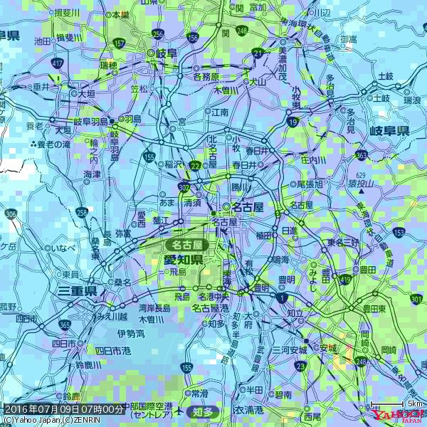 名古屋の天気(雨): やや強い雨 降水強度: 14.50(mm/h) 2016年07月09日 07時00分の雨雲 #雨雲bot #bot 名古屋の天気(雨): やや強い雨 降水強度: 14.50(mm/h) 2016年07月09日 07時00分の雨雲 #雨雲bot #bot