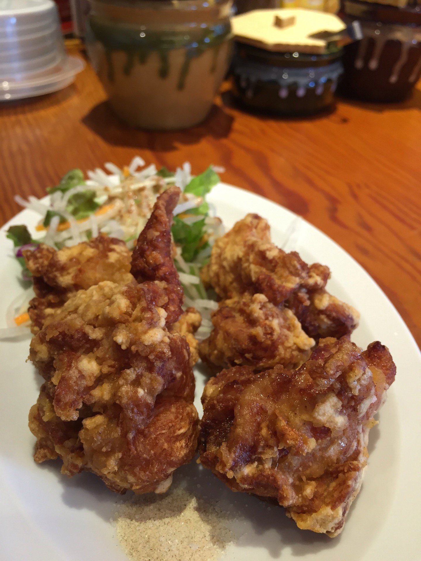 鶏の唐揚げ 花椒塩 ホァジョーエン付き (@ ラの壱 小牧店 in 小牧市, 愛知県) 鶏の唐揚げ 花椒塩 ホァジョーエン付き (@ ラの壱 小牧店 in 小牧市, 愛知県)