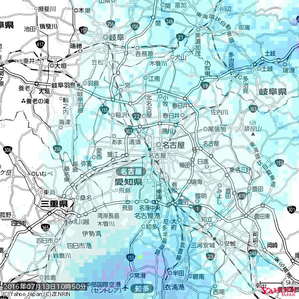 名古屋の天気(雨) 降水強度: 1.05(mm/h) 2016年07月13日 10時50分の雨雲 #雨雲bot #bot 名古屋の天気(雨) 降水強度: 1.05(mm/h) 2016年07月13日 10時50分の雨雲 #雨雲bot #bot