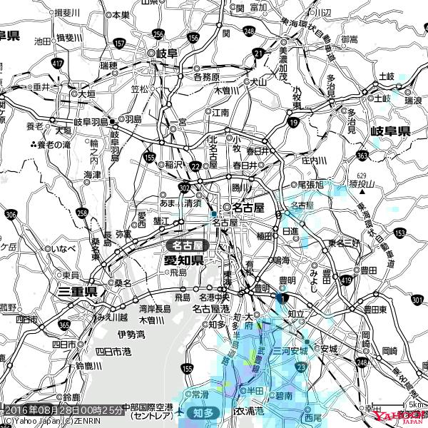 名古屋の天気(雨) 降水強度: 3.88(mm/h) 2016年08月28日 00時25分の雨雲 #雨雲bot #bot 名古屋の天気(雨) 降水強度: 3.88(mm/h) 2016年08月28日 00時25分の雨雲 #雨雲bot #bot