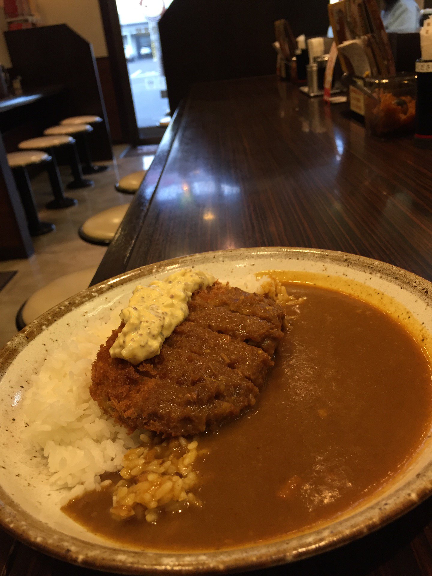 手仕込 ギュウGYU 牛メンチ勝つカレー 200g プラス トッピング 粒マスタード タルタルソース 11月末までの期間限定メニュー (@ CoCo壱番屋 小牧中央店) 手仕込 ギュウGYU 牛メンチ勝つカレー 200g プラス トッピング 粒マスタード タルタルソース 11月末までの期間限定メニュー (@ CoCo壱番屋 小牧中央店)