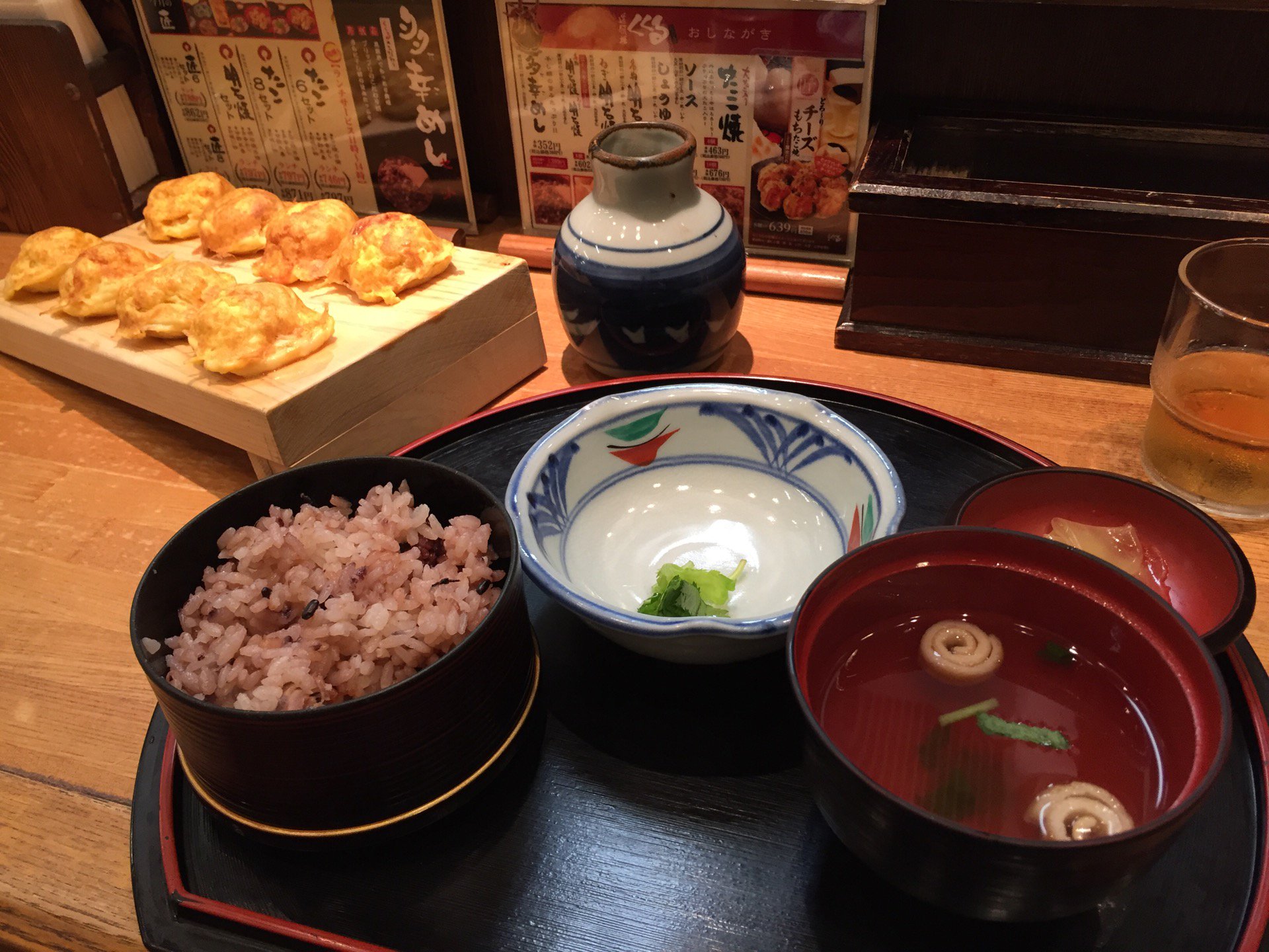 明石焼 & 多幸めし (タコめし) だしにつけて食べる(゚д゚)ウマー (@ 道頓堀くくる 小牧店 in 小牧市, 愛知県) 明石焼 & 多幸めし (タコめし) だしにつけて食べる(゚д゚)ウマー (@ 道頓堀くくる 小牧店 in 小牧市, 愛知県)