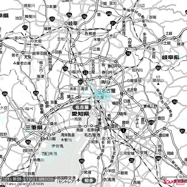 名古屋の天気(雨) 降水強度: 0.65(mm/h) 2016年09月15日 14時00分の雨雲 #雨雲bot #bot 名古屋の天気(雨) 降水強度: 0.65(mm/h) 2016年09月15日 14時00分の雨雲 #雨雲bot #bot
