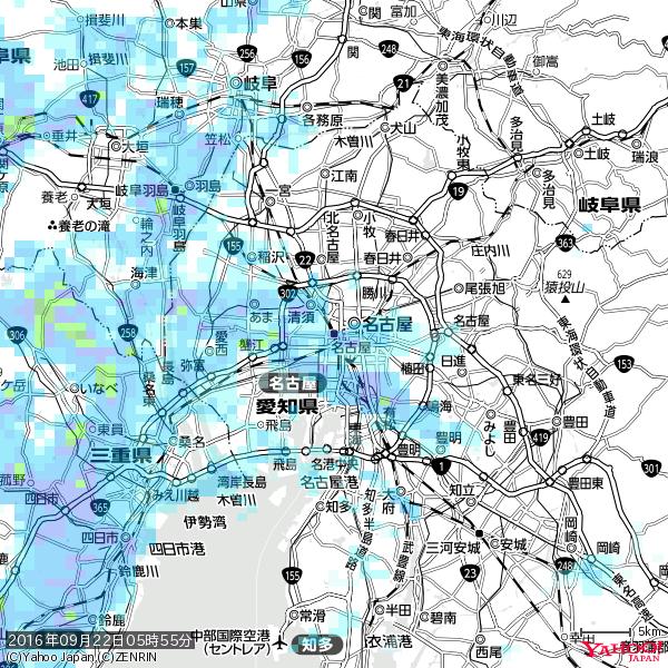 名古屋の天気(雨) 降水強度: 8.25(mm/h) 2016年09月22日 05時55分の雨雲 #雨雲bot #bot 名古屋の天気(雨) 降水強度: 8.25(mm/h) 2016年09月22日 05時55分の雨雲 #雨雲bot #bot