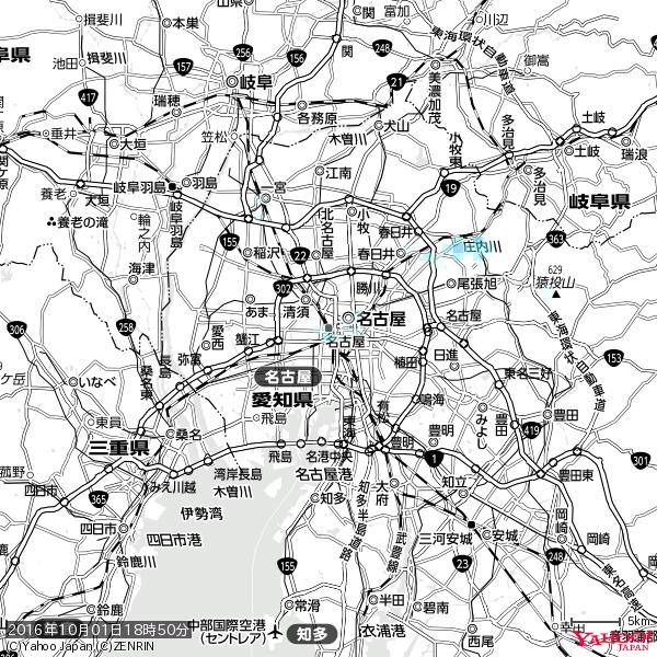 名古屋の天気(雨) 降水強度: 0.95(mm/h) 2016年10月01日 18時50分の雨雲 #雨雲bot #bot 名古屋の天気(雨) 降水強度: 0.95(mm/h) 2016年10月01日 18時50分の雨雲 #雨雲bot #bot