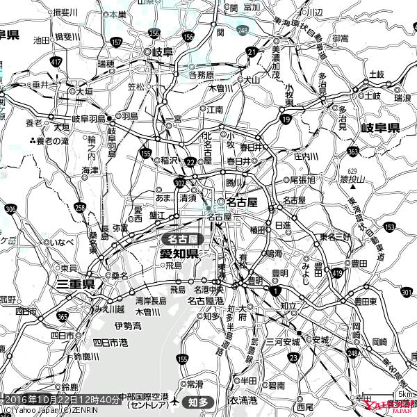 名古屋の天気(雨) 降水強度: 0.65(mm/h) 2016年10月22日 12時40分の雨雲 #雨雲bot #bot 名古屋の天気(雨) 降水強度: 0.65(mm/h) 2016年10月22日 12時40分の雨雲 #雨雲bot #bot