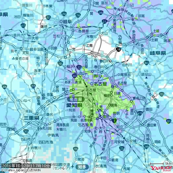 名古屋の天気(雨): 強い雨 降水強度: 20.50(mm/h) 2016年10月28日 17時10分の雨雲 #豪雨bot #雨雲bot #bot 名古屋の天気(雨): 強い雨 降水強度: 20.50(mm/h) 2016年10月28日 17時10分の雨雲 #豪雨bot #雨雲bot #bot