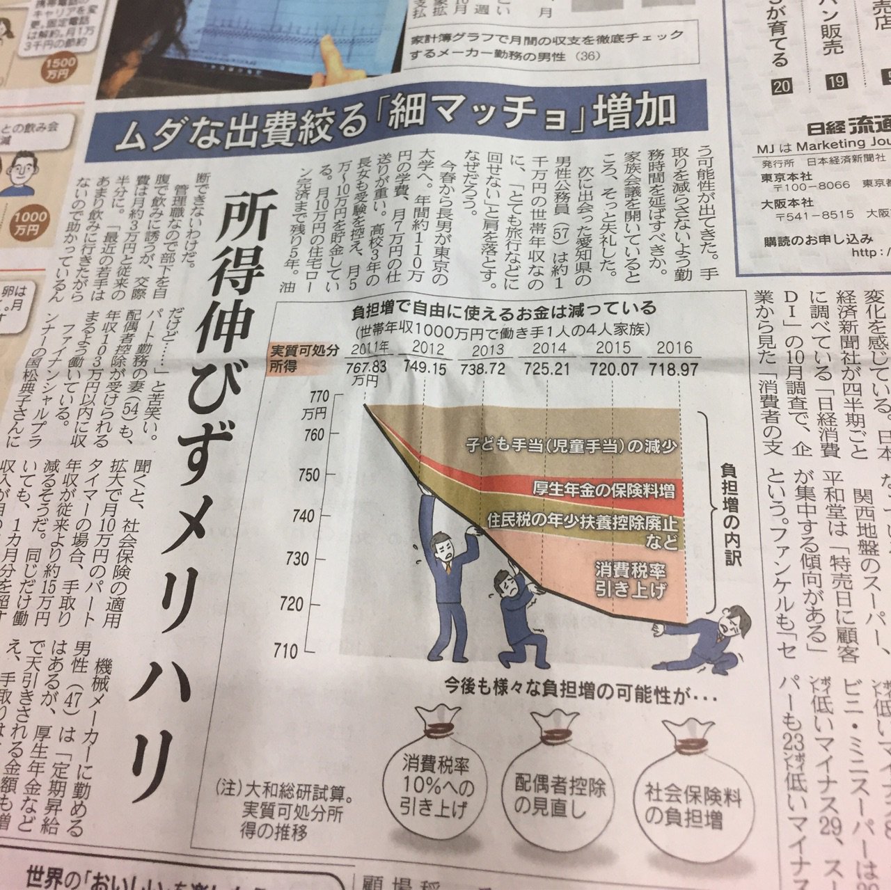 「世帯年収1000万円で働き手1人の4人家族」ってどこの日本ですか? 日経MJ 2016年10月28日号 家計簿見せてもらってイイですか? 「世帯年収1000万円で働き手1人の4人家族」ってどこの日本ですか? 日経MJ 2016年10月28日号 家計簿見せてもらってイイですか?