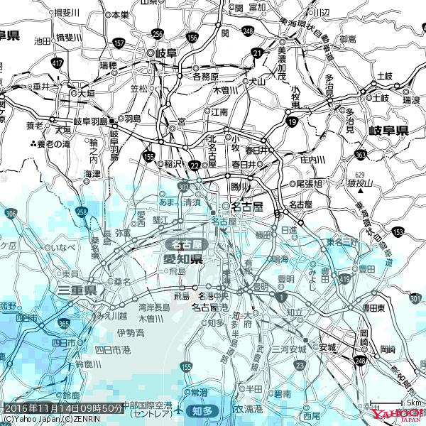 名古屋の天気(雨) 降水強度: 0.85(mm/h) 2016年11月14日 09時50分の雨雲 #雨雲bot #bot 名古屋の天気(雨) 降水強度: 0.85(mm/h) 2016年11月14日 09時50分の雨雲 #雨雲bot #bot
