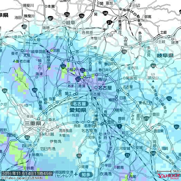 名古屋の天気(雨) 降水強度: 7.25(mm/h) 2016年11月14日 11時45分の雨雲 #雨雲bot #bot 名古屋の天気(雨) 降水強度: 7.25(mm/h) 2016年11月14日 11時45分の雨雲 #雨雲bot #bot