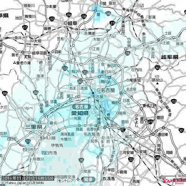 名古屋の天気(雨) 降水強度: 6.75(mm/h) 2016年11月21日 16時55分の雨雲 #雨雲bot #bot 名古屋の天気(雨) 降水強度: 6.75(mm/h) 2016年11月21日 16時55分の雨雲 #雨雲bot #bot