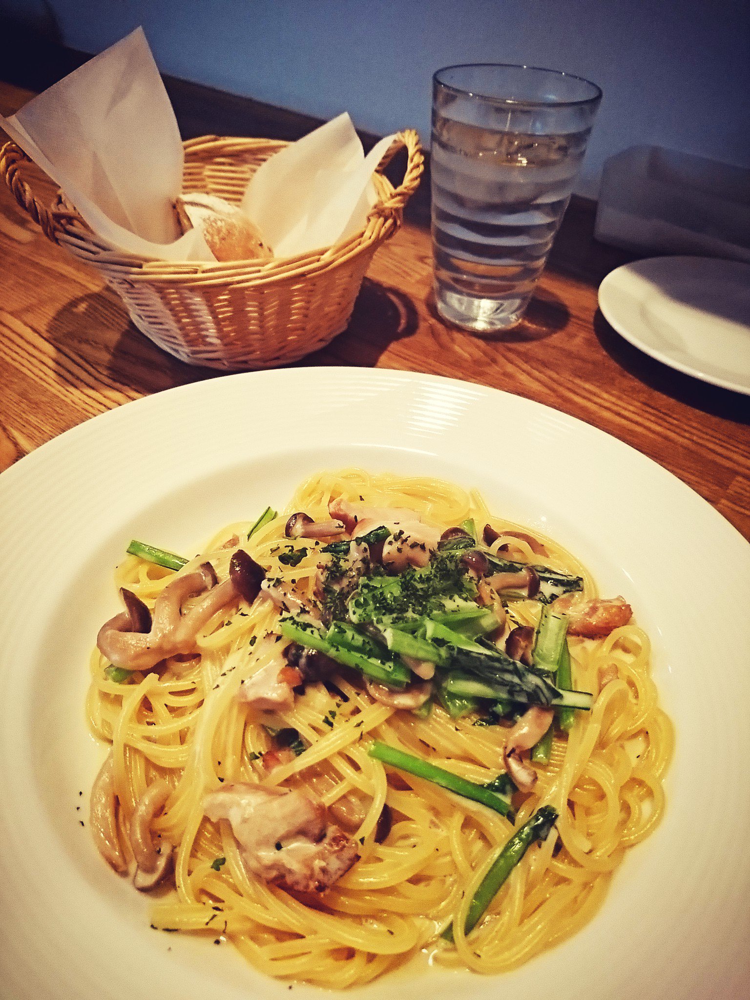 スモークチキンの豆乳クリーム スパゲッティ at Paff スモークチキンの豆乳クリーム スパゲッティ at Paff