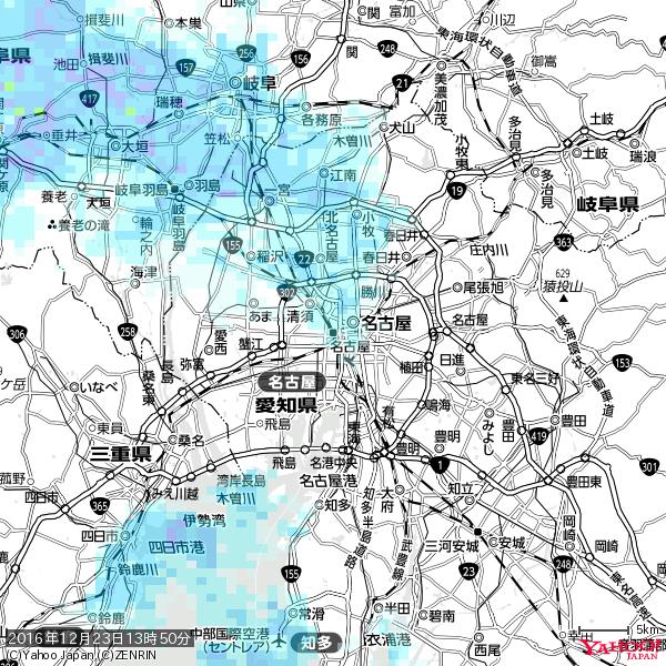 名古屋の天気(雨) 降水強度: 1.45(mm/h) 2016年12月23日 13時50分の雨雲 #雨雲bot #bot 名古屋の天気(雨) 降水強度: 1.45(mm/h) 2016年12月23日 13時50分の雨雲 #雨雲bot #bot