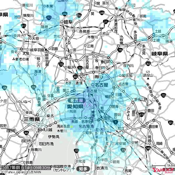 名古屋の天気(雨) 降水強度: 4.13(mm/h) 2017年01月14日 09時30分の雨雲 #雨雲bot #bot 名古屋の天気(雨) 降水強度: 4.13(mm/h) 2017年01月14日 09時30分の雨雲 #雨雲bot #bot