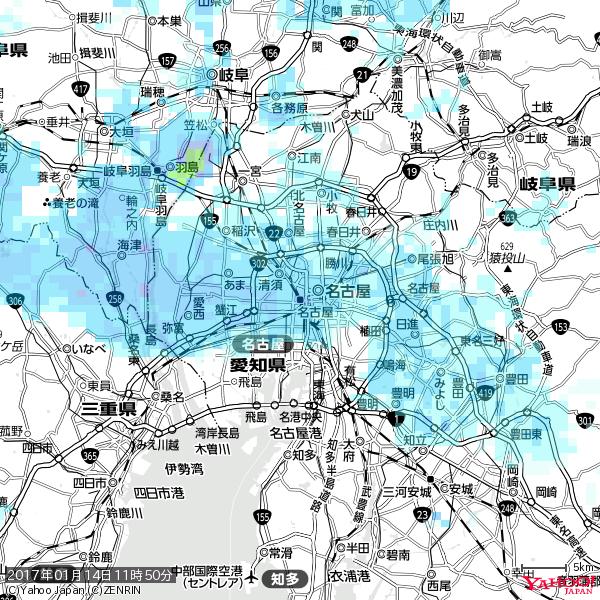 名古屋の天気(雨) 降水強度: 4.13(mm/h) 2017年01月14日 11時50分の雨雲 #雨雲bot #bot 名古屋の天気(雨) 降水強度: 4.13(mm/h) 2017年01月14日 11時50分の雨雲 #雨雲bot #bot