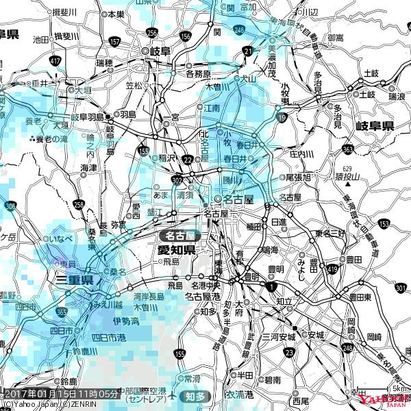 名古屋の天気(雨) 降水強度: 0.85(mm/h) 2017年01月15日 11時05分の雨雲 #雨雲bot #bot 名古屋の天気(雨) 降水強度: 0.85(mm/h) 2017年01月15日 11時05分の雨雲 #雨雲bot #bot