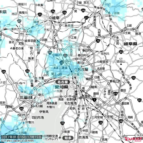 名古屋の天気(雨) 降水強度: 2.88(mm/h) 2017年01月15日 17時15分の雨雲 #雨雲bot #bot 名古屋の天気(雨) 降水強度: 2.88(mm/h) 2017年01月15日 17時15分の雨雲 #雨雲bot #bot