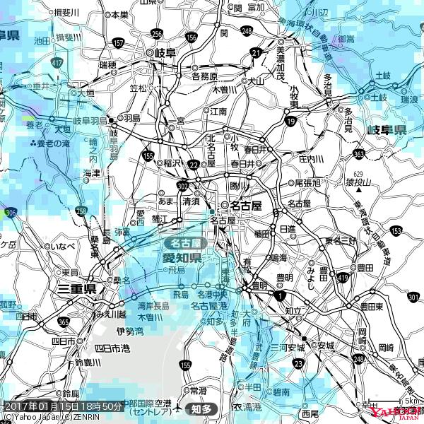 名古屋の天気(雨) 降水強度: 1.15(mm/h) 2017年01月15日 18時50分の雨雲 #雨雲bot #bot 名古屋の天気(雨) 降水強度: 1.15(mm/h) 2017年01月15日 18時50分の雨雲 #雨雲bot #bot