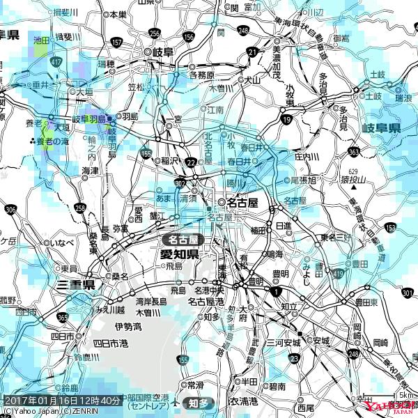 名古屋の天気(雨) 降水強度: 1.05(mm/h) 2017年01月16日 12時40分の雨雲 #雨雲bot #bot 名古屋の天気(雨) 降水強度: 1.05(mm/h) 2017年01月16日 12時40分の雨雲 #雨雲bot #bot