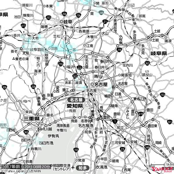 名古屋の天気(雨) 降水強度: 0.65(mm/h) 2017年01月20日 08時20分の雨雲 #雨雲bot #bot 名古屋の天気(雨) 降水強度: 0.65(mm/h) 2017年01月20日 08時20分の雨雲 #雨雲bot #bot