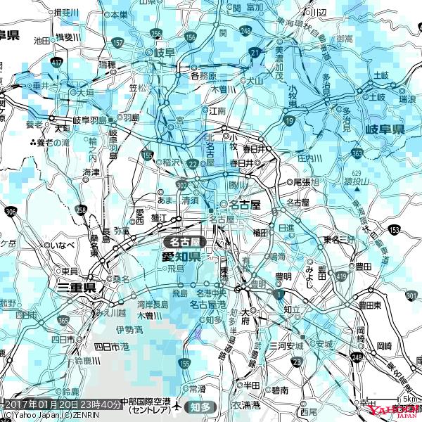 名古屋の天気(雨) 降水強度: 1.45(mm/h) 2017年01月20日 23時40分の雨雲 #雨雲bot #bot 名古屋の天気(雨) 降水強度: 1.45(mm/h) 2017年01月20日 23時40分の雨雲 #雨雲bot #bot